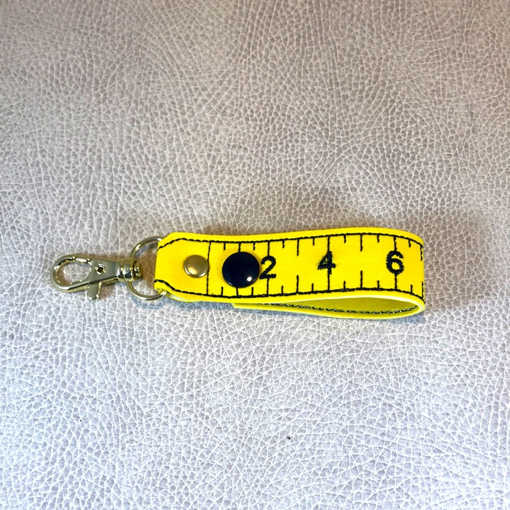 Click and Go Yellow Measuring tape fob